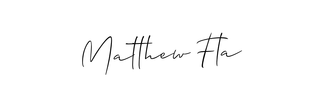 Make a beautiful signature design for name Matthew Fla. With this signature (Allison_Script) style, you can create a handwritten signature for free. Matthew Fla signature style 2 images and pictures png