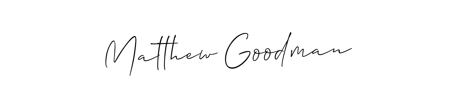 Matthew Goodman stylish signature style. Best Handwritten Sign (Allison_Script) for my name. Handwritten Signature Collection Ideas for my name Matthew Goodman. Matthew Goodman signature style 2 images and pictures png