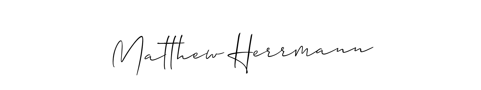 Allison_Script is a professional signature style that is perfect for those who want to add a touch of class to their signature. It is also a great choice for those who want to make their signature more unique. Get Matthew Herrmann name to fancy signature for free. Matthew Herrmann signature style 2 images and pictures png