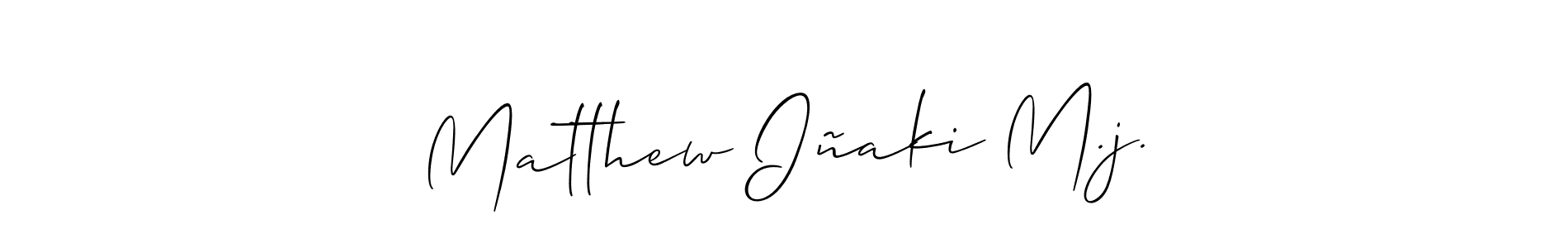 Design your own signature with our free online signature maker. With this signature software, you can create a handwritten (Allison_Script) signature for name Matthew Iñaki M.j.. Matthew Iñaki M.j. signature style 2 images and pictures png