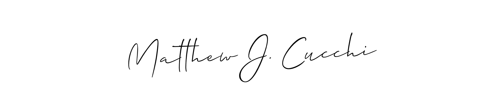 if you are searching for the best signature style for your name Matthew J. Cucchi. so please give up your signature search. here we have designed multiple signature styles  using Allison_Script. Matthew J. Cucchi signature style 2 images and pictures png