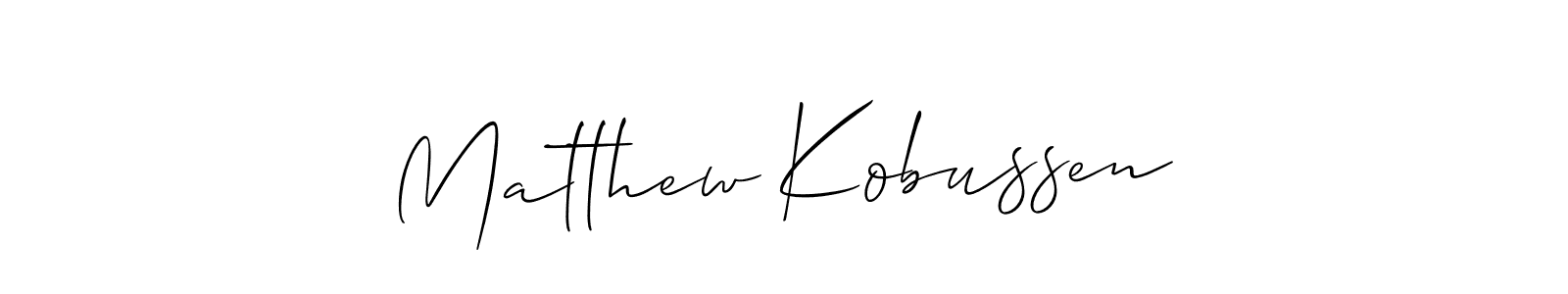 Matthew Kobussen stylish signature style. Best Handwritten Sign (Allison_Script) for my name. Handwritten Signature Collection Ideas for my name Matthew Kobussen. Matthew Kobussen signature style 2 images and pictures png