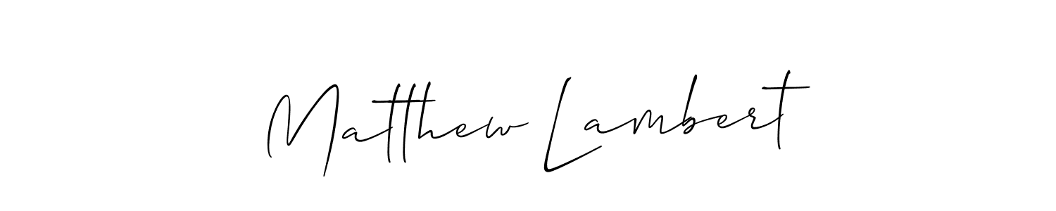 Make a beautiful signature design for name Matthew Lambert. With this signature (Allison_Script) style, you can create a handwritten signature for free. Matthew Lambert signature style 2 images and pictures png