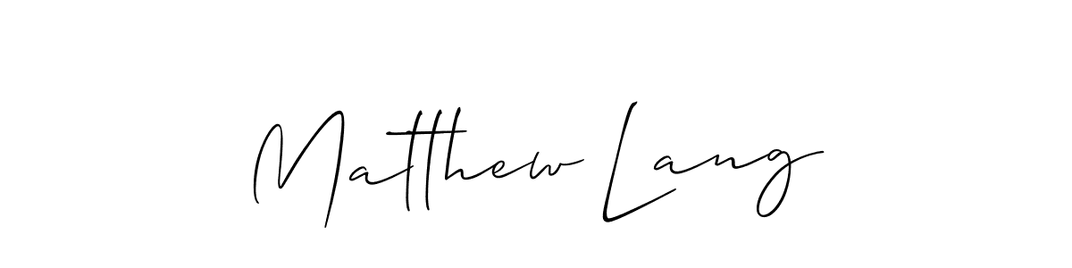 Also we have Matthew Lang name is the best signature style. Create professional handwritten signature collection using Allison_Script autograph style. Matthew Lang signature style 2 images and pictures png