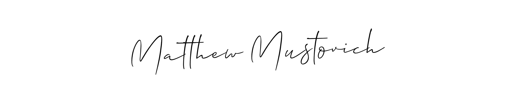 It looks lik you need a new signature style for name Matthew Mustovich. Design unique handwritten (Allison_Script) signature with our free signature maker in just a few clicks. Matthew Mustovich signature style 2 images and pictures png