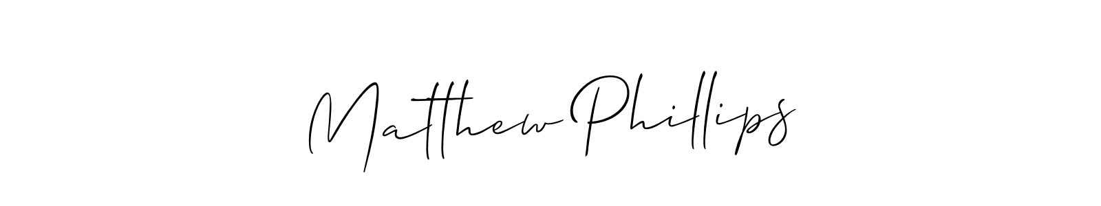 Make a beautiful signature design for name Matthew Phillips. With this signature (Allison_Script) style, you can create a handwritten signature for free. Matthew Phillips signature style 2 images and pictures png