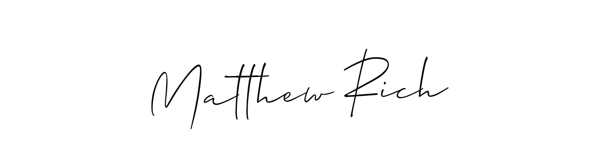 Also You can easily find your signature by using the search form. We will create Matthew Rich name handwritten signature images for you free of cost using Allison_Script sign style. Matthew Rich signature style 2 images and pictures png