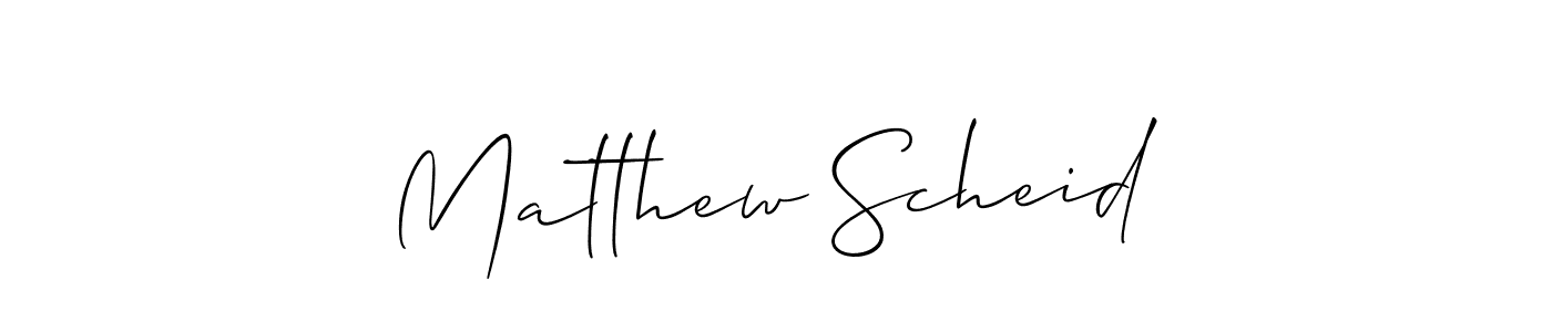 Matthew Scheid stylish signature style. Best Handwritten Sign (Allison_Script) for my name. Handwritten Signature Collection Ideas for my name Matthew Scheid. Matthew Scheid signature style 2 images and pictures png