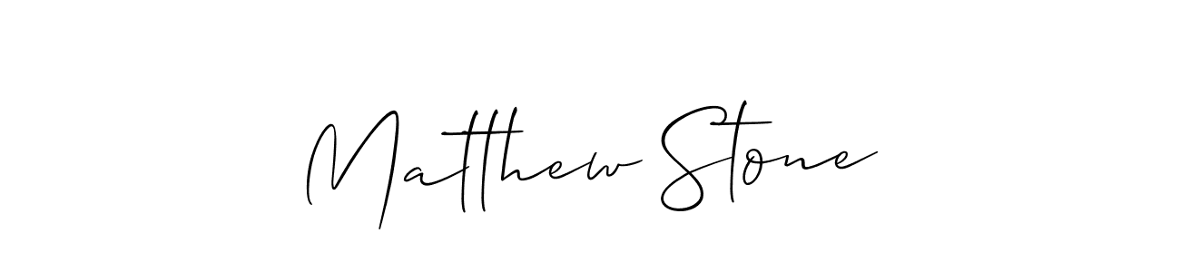 Use a signature maker to create a handwritten signature online. With this signature software, you can design (Allison_Script) your own signature for name Matthew Stone. Matthew Stone signature style 2 images and pictures png