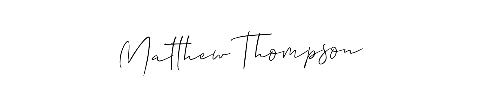 Make a beautiful signature design for name Matthew Thompson. With this signature (Allison_Script) style, you can create a handwritten signature for free. Matthew Thompson signature style 2 images and pictures png