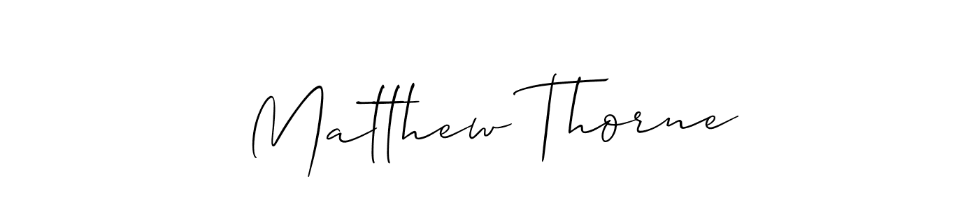 Use a signature maker to create a handwritten signature online. With this signature software, you can design (Allison_Script) your own signature for name Matthew Thorne. Matthew Thorne signature style 2 images and pictures png