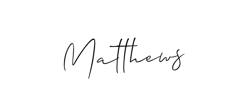 How to make Matthews name signature. Use Allison_Script style for creating short signs online. This is the latest handwritten sign. Matthews signature style 2 images and pictures png