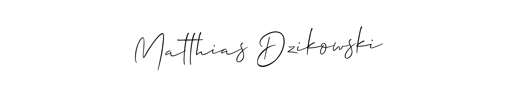 Create a beautiful signature design for name Matthias Dzikowski. With this signature (Allison_Script) fonts, you can make a handwritten signature for free. Matthias Dzikowski signature style 2 images and pictures png