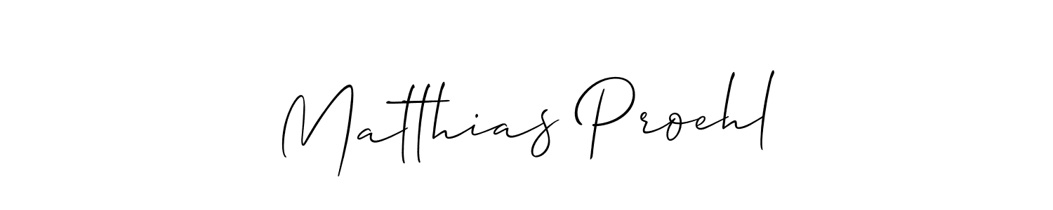 How to make Matthias Proehl name signature. Use Allison_Script style for creating short signs online. This is the latest handwritten sign. Matthias Proehl signature style 2 images and pictures png