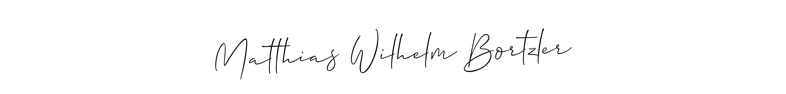 Use a signature maker to create a handwritten signature online. With this signature software, you can design (Allison_Script) your own signature for name Matthias Wilhelm Bortzler. Matthias Wilhelm Bortzler signature style 2 images and pictures png