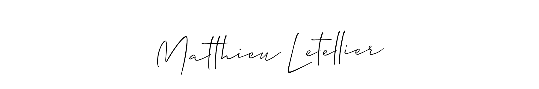 Make a beautiful signature design for name Matthieu Letellier. With this signature (Allison_Script) style, you can create a handwritten signature for free. Matthieu Letellier signature style 2 images and pictures png