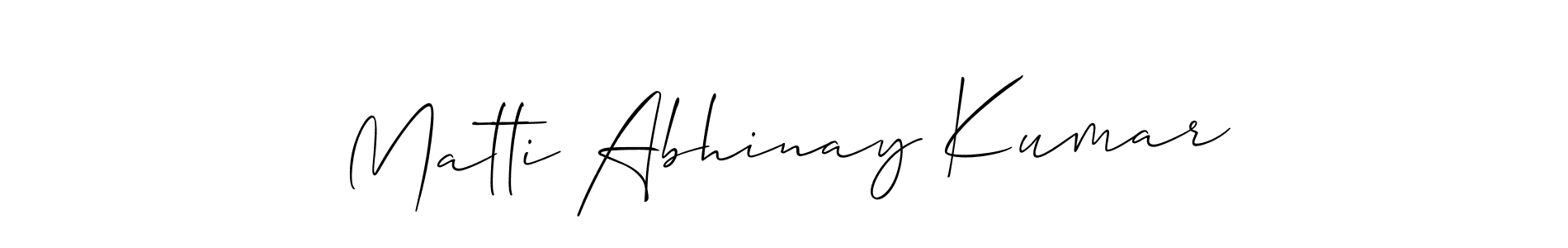 How to Draw Matti Abhinay Kumar signature style? Allison_Script is a latest design signature styles for name Matti Abhinay Kumar. Matti Abhinay Kumar signature style 2 images and pictures png