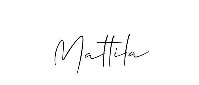 if you are searching for the best signature style for your name Mattila. so please give up your signature search. here we have designed multiple signature styles  using Allison_Script. Mattila signature style 2 images and pictures png