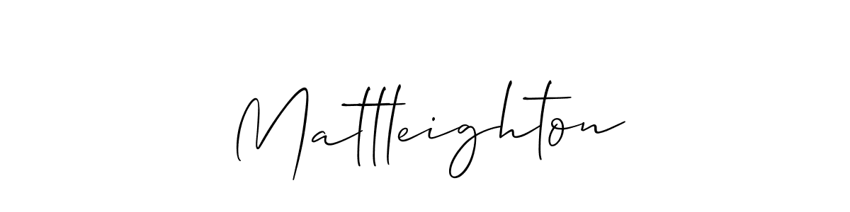 Allison_Script is a professional signature style that is perfect for those who want to add a touch of class to their signature. It is also a great choice for those who want to make their signature more unique. Get Mattleighton name to fancy signature for free. Mattleighton signature style 2 images and pictures png