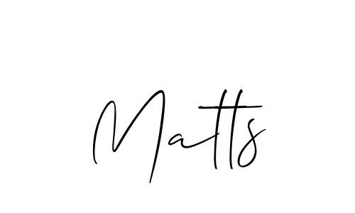 Make a beautiful signature design for name Matts. Use this online signature maker to create a handwritten signature for free. Matts signature style 2 images and pictures png
