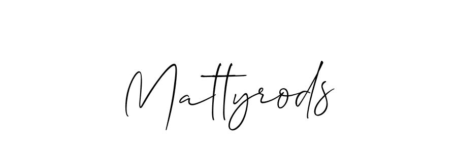 You can use this online signature creator to create a handwritten signature for the name Mattyrods. This is the best online autograph maker. Mattyrods signature style 2 images and pictures png