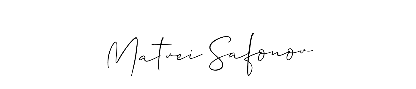 You should practise on your own different ways (Allison_Script) to write your name (Matvei Safonov) in signature. don't let someone else do it for you. Matvei Safonov signature style 2 images and pictures png