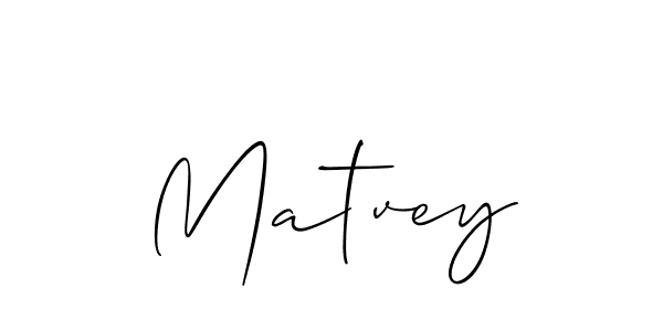 Design your own signature with our free online signature maker. With this signature software, you can create a handwritten (Allison_Script) signature for name Matvey. Matvey signature style 2 images and pictures png