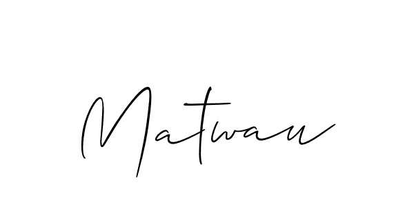 Make a beautiful signature design for name Matwau. With this signature (Allison_Script) style, you can create a handwritten signature for free. Matwau signature style 2 images and pictures png