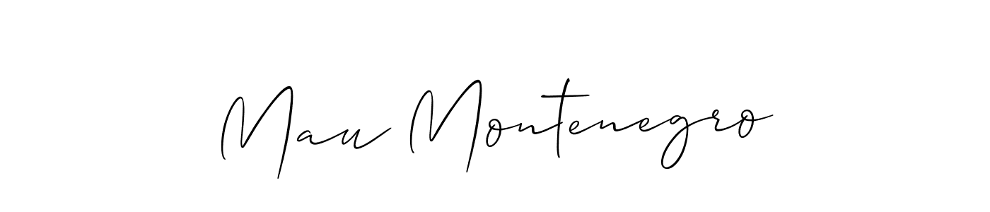 Use a signature maker to create a handwritten signature online. With this signature software, you can design (Allison_Script) your own signature for name Mau Montenegro. Mau Montenegro signature style 2 images and pictures png