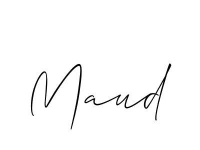 How to make Maud signature? Allison_Script is a professional autograph style. Create handwritten signature for Maud name. Maud signature style 2 images and pictures png