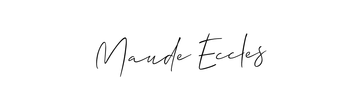 Also You can easily find your signature by using the search form. We will create Maude Eccles name handwritten signature images for you free of cost using Allison_Script sign style. Maude Eccles signature style 2 images and pictures png