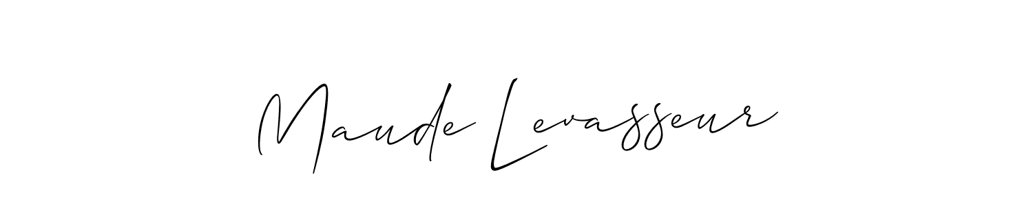 Also we have Maude Levasseur name is the best signature style. Create professional handwritten signature collection using Allison_Script autograph style. Maude Levasseur signature style 2 images and pictures png