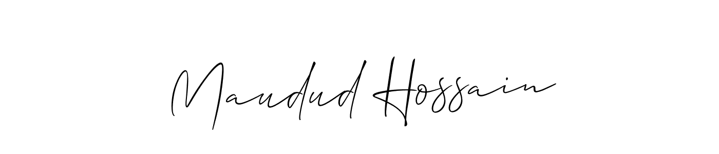 You should practise on your own different ways (Allison_Script) to write your name (Maudud Hossain) in signature. don't let someone else do it for you. Maudud Hossain signature style 2 images and pictures png