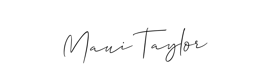 Maui Taylor stylish signature style. Best Handwritten Sign (Allison_Script) for my name. Handwritten Signature Collection Ideas for my name Maui Taylor. Maui Taylor signature style 2 images and pictures png