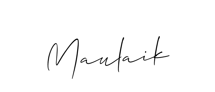 It looks lik you need a new signature style for name Maulaik. Design unique handwritten (Allison_Script) signature with our free signature maker in just a few clicks. Maulaik signature style 2 images and pictures png