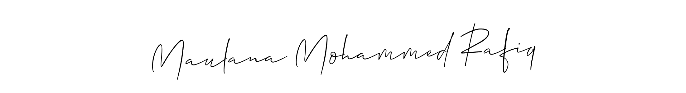 How to make Maulana Mohammed Rafiq name signature. Use Allison_Script style for creating short signs online. This is the latest handwritten sign. Maulana Mohammed Rafiq signature style 2 images and pictures png