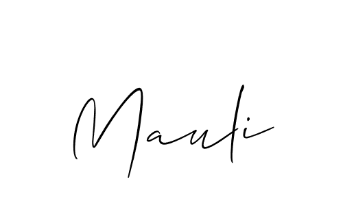 Use a signature maker to create a handwritten signature online. With this signature software, you can design (Allison_Script) your own signature for name Mauli. Mauli signature style 2 images and pictures png