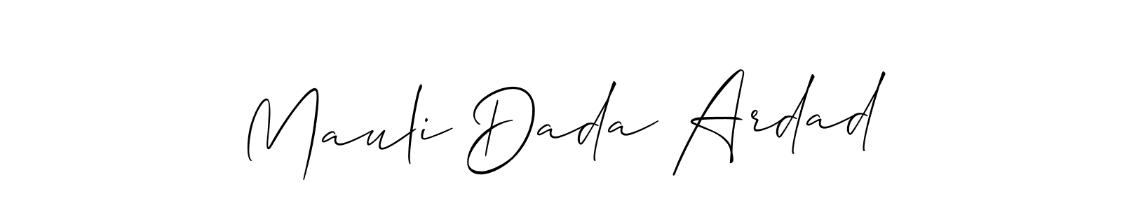 Also You can easily find your signature by using the search form. We will create Mauli Dada Ardad name handwritten signature images for you free of cost using Allison_Script sign style. Mauli Dada Ardad signature style 2 images and pictures png