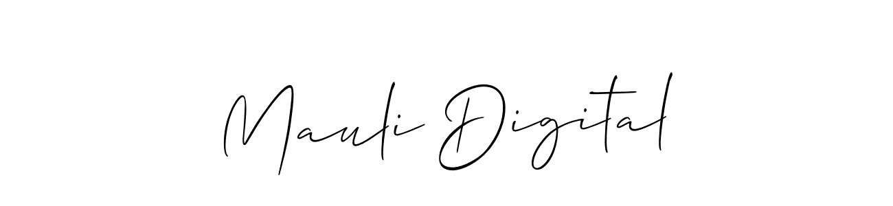 Allison_Script is a professional signature style that is perfect for those who want to add a touch of class to their signature. It is also a great choice for those who want to make their signature more unique. Get Mauli Digital name to fancy signature for free. Mauli Digital signature style 2 images and pictures png