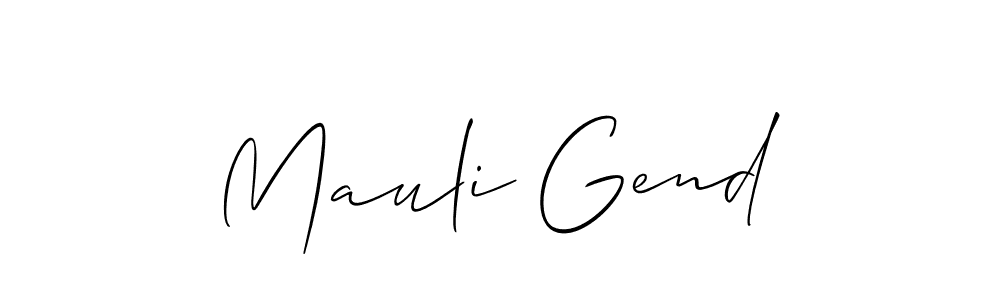 How to make Mauli Gend signature? Allison_Script is a professional autograph style. Create handwritten signature for Mauli Gend name. Mauli Gend signature style 2 images and pictures png