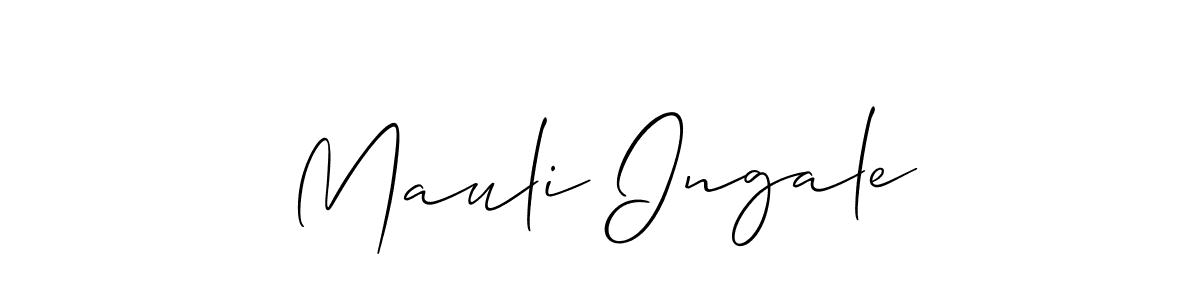 Also You can easily find your signature by using the search form. We will create Mauli Ingale name handwritten signature images for you free of cost using Allison_Script sign style. Mauli Ingale signature style 2 images and pictures png