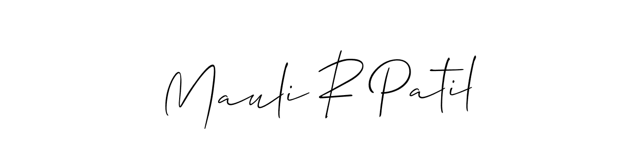 Design your own signature with our free online signature maker. With this signature software, you can create a handwritten (Allison_Script) signature for name Mauli R Patil. Mauli R Patil signature style 2 images and pictures png