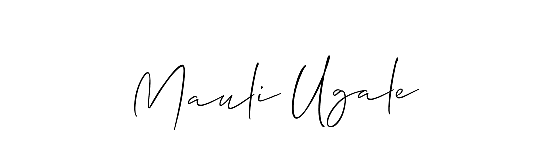 Create a beautiful signature design for name Mauli Ugale. With this signature (Allison_Script) fonts, you can make a handwritten signature for free. Mauli Ugale signature style 2 images and pictures png