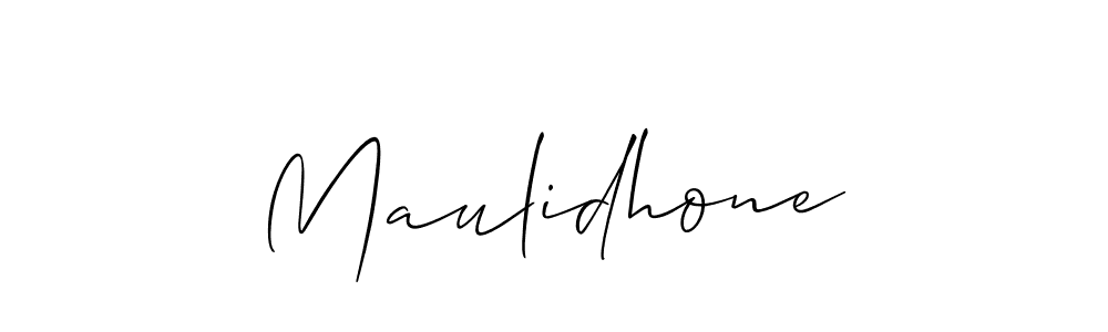 Make a beautiful signature design for name Maulidhone. Use this online signature maker to create a handwritten signature for free. Maulidhone signature style 2 images and pictures png