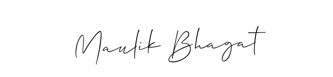 Similarly Allison_Script is the best handwritten signature design. Signature creator online .You can use it as an online autograph creator for name Maulik Bhagat. Maulik Bhagat signature style 2 images and pictures png