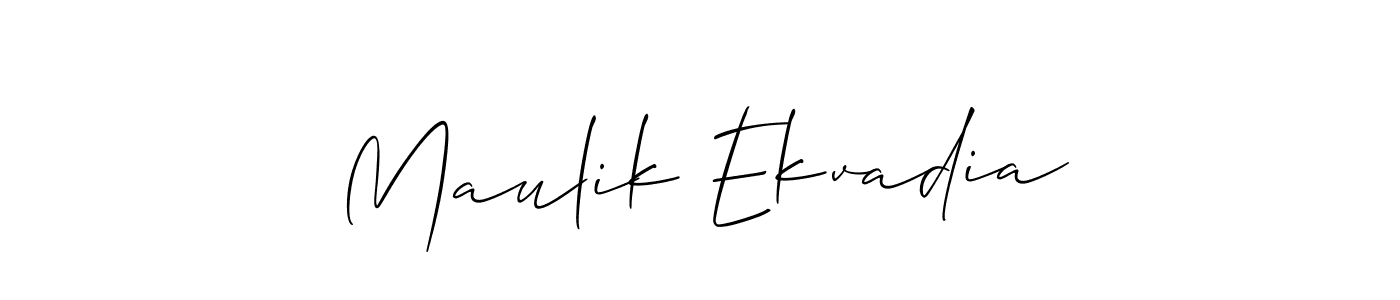 Make a beautiful signature design for name Maulik Ekvadia. With this signature (Allison_Script) style, you can create a handwritten signature for free. Maulik Ekvadia signature style 2 images and pictures png
