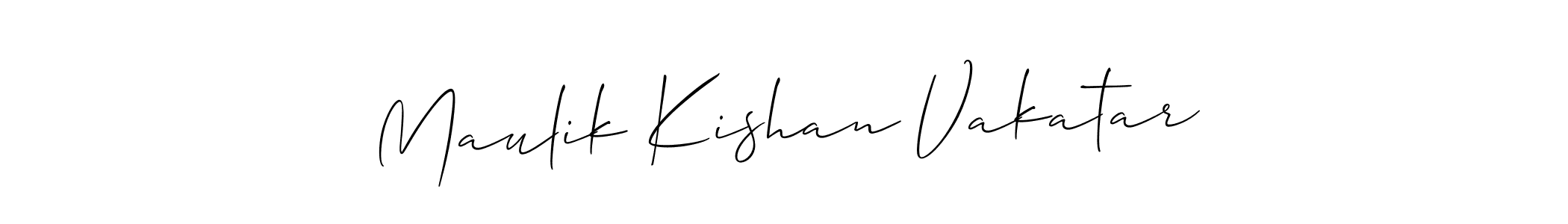 It looks lik you need a new signature style for name Maulik Kishan Vakatar. Design unique handwritten (Allison_Script) signature with our free signature maker in just a few clicks. Maulik Kishan Vakatar signature style 2 images and pictures png