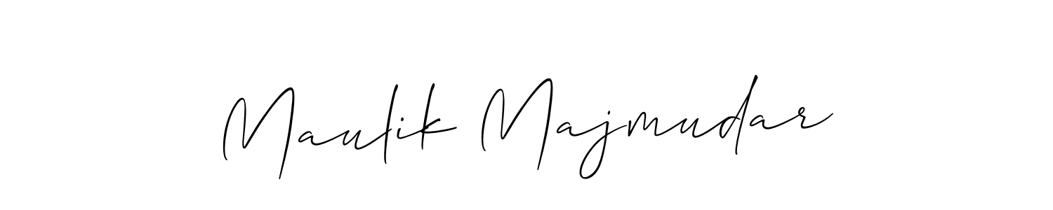 Design your own signature with our free online signature maker. With this signature software, you can create a handwritten (Allison_Script) signature for name Maulik Majmudar. Maulik Majmudar signature style 2 images and pictures png