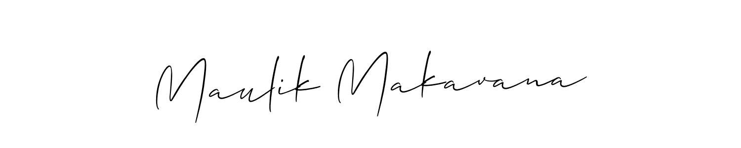 It looks lik you need a new signature style for name Maulik Makavana. Design unique handwritten (Allison_Script) signature with our free signature maker in just a few clicks. Maulik Makavana signature style 2 images and pictures png