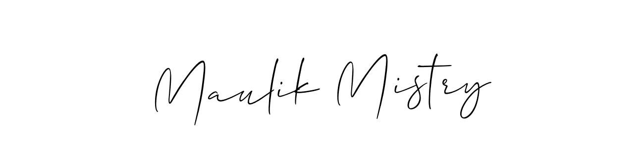 It looks lik you need a new signature style for name Maulik Mistry. Design unique handwritten (Allison_Script) signature with our free signature maker in just a few clicks. Maulik Mistry signature style 2 images and pictures png
